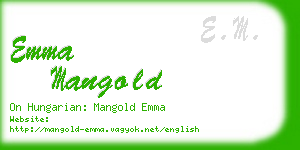 emma mangold business card